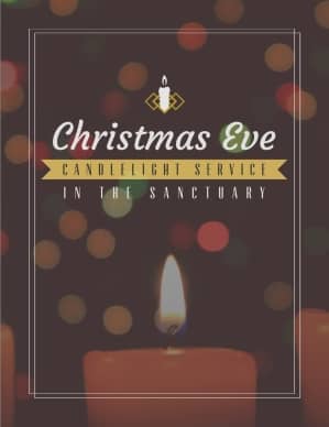 Christmas Eve Candlelight Service Ministry Flyer
