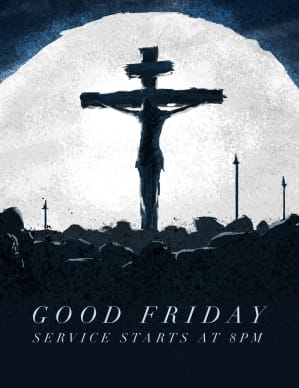 Good Friday Crucifixion Church Flyer