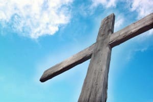 Cross in the Sky Religious Stock Image