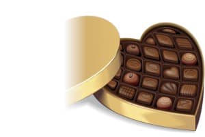Realistic Heart Shaped Box of Chocolates