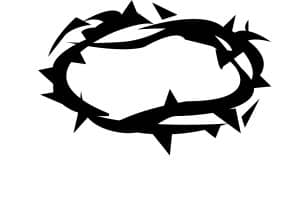 Black and White Crown of Thorns