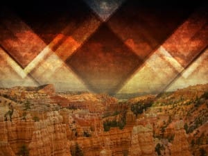 Triangle Cliff Scene Religious Background