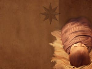 Jesus in a Manger Worship Background