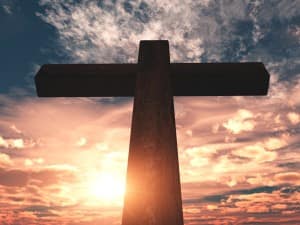 Cross Design Christian Background Center Focus