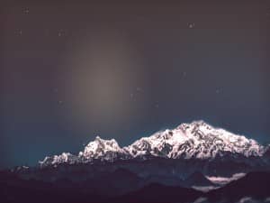 Stars Over Snowy Peaks Worship Background