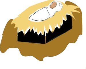 Swaddled Baby Jesus Clipart