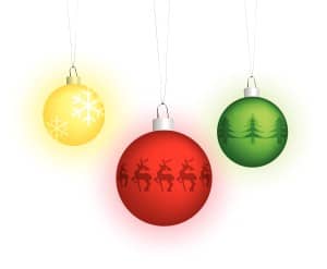 Three Hanging Ornaments