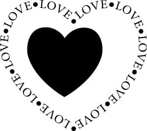 Valentine's Day Pink B&W Love Heart