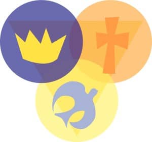 Trinity with Crown, Cross, and Dove
