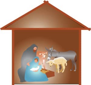 Nativity Scene with Animals