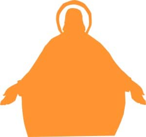 Jesus Silhouette with Open Arms