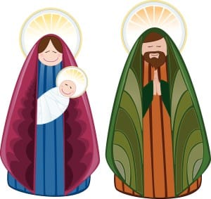 Cheerful Holy Family Characters
