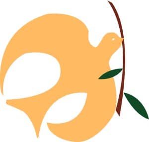 Gold Dove with Olive Branch