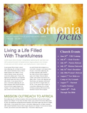 Butterfly Church Newsletter
