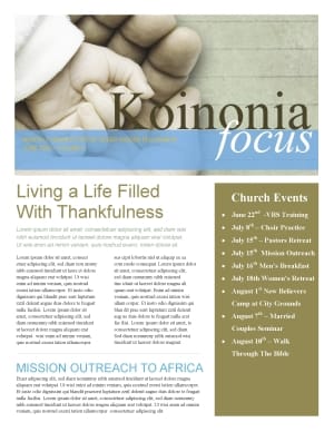 Hand In Hand Church Church Newsletter