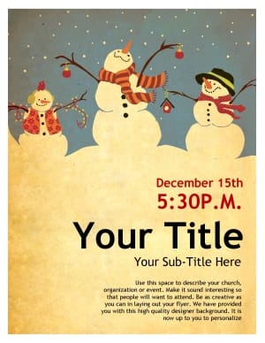 Snowman Christmas Flyer