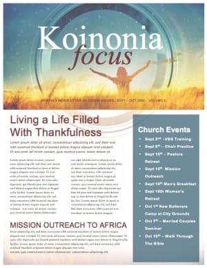 We Give You Thanks Christian Newsletter