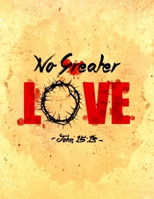 No Greater Love Church Flyer