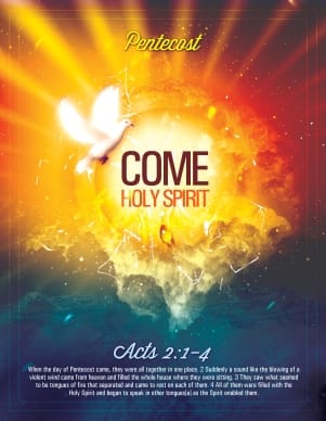 Pentecost Come Holy Spirit Religious Flyer