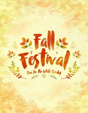Fall Festival Family Fun Religious Flyer