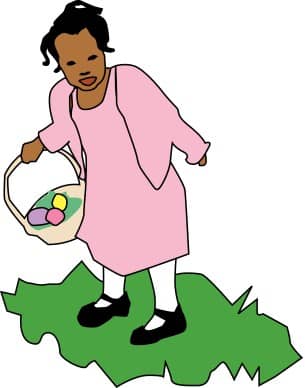 Girl Collecting Eggs