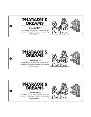 Genesis 41 Pharaoh's Dreams: Bookmarks