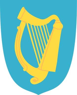 Golden Harp on Blue Shield