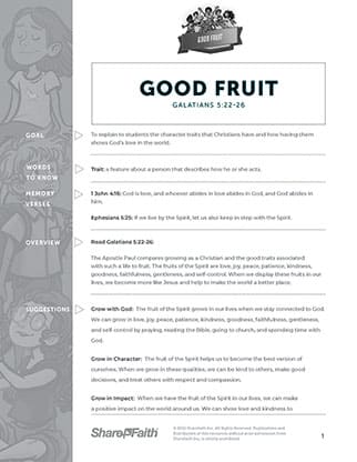 Good Fruit: Curriculum
