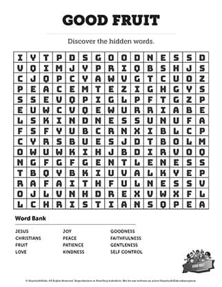 Good Fruit: Word Search