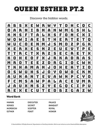 Queen Esther Part 2: Word Search