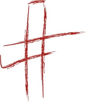 Brushstroke Cross in Red