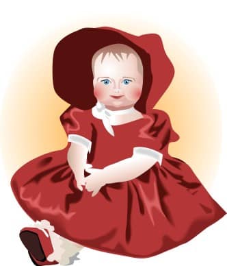 Doll Dressed in Red