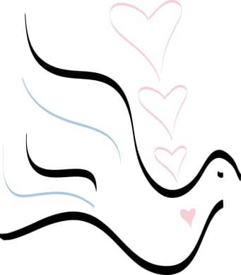 Dove With Hearts