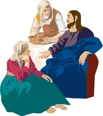Jesus at the Table with Martha and Mary