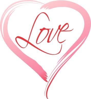 Love in a Pink Brushstroke Heart