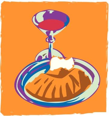 Pop Art Communion Cup and Bread