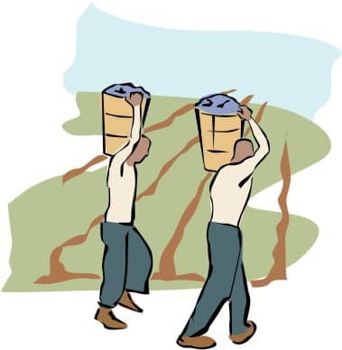 Two Field Workers Clipart