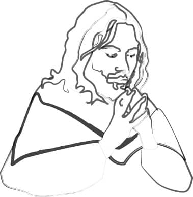 Prayerful Jesus Portrait