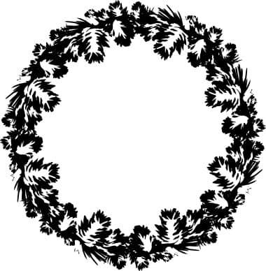Black and White Pine Wreath