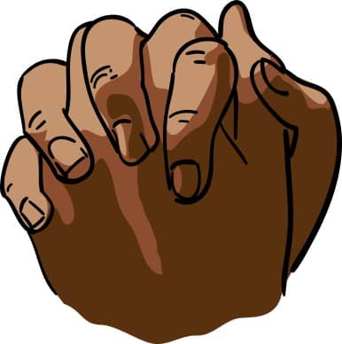 African American Clasped Hands