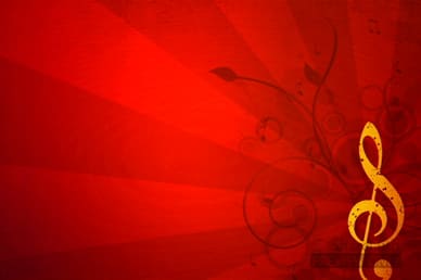 Red and Gold Treble Clef Christmas Video Background