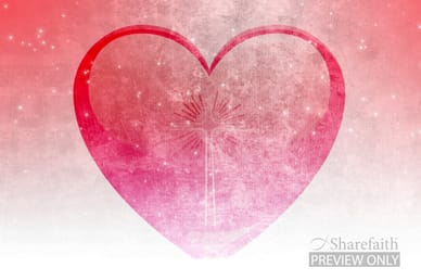 Valentines Day Large Heart Worship Background Video
