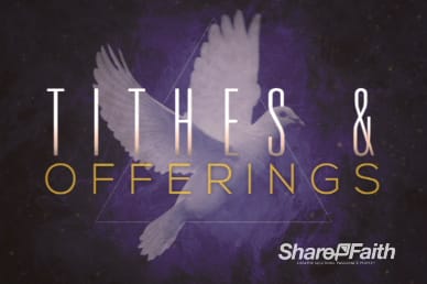 Tithes and Offerings Church Motion Video Loop With Dove