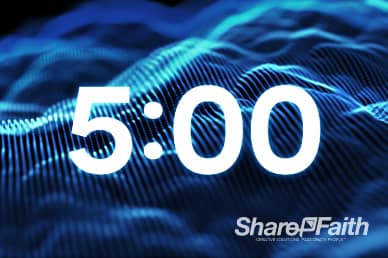 5 Minute Particle Waves Ministry Countdown Timer
