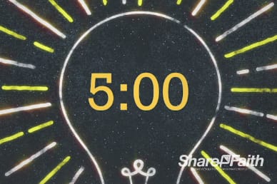5 Minute Countdown Light Church Motion Video Loop