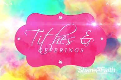 Colors and Mothers Ministry Tithes and Offerings Motion Video Background