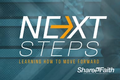 Next Steps Moving Forward Religious Background Video