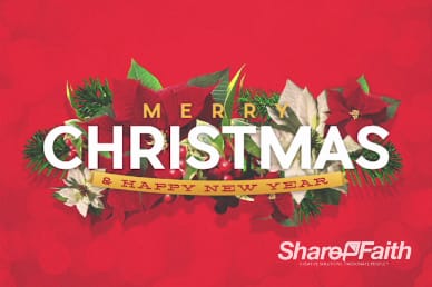 Merry Christmas Happy New Year Christian Title Video Background