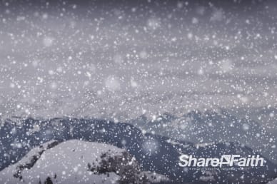 Winter Snowy Mountains Worship Video Loop
