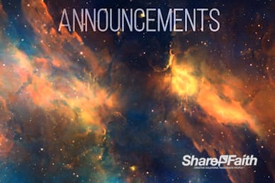 Starry Nebula Announcements Video Loop
